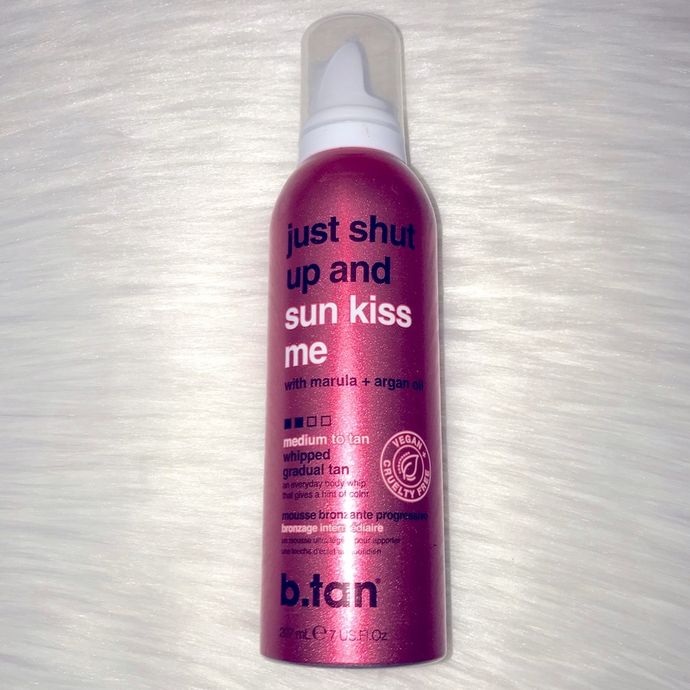 b.tan Just Shut Up & Sun Kiss Me Medium Gradual Self Tanner Whip